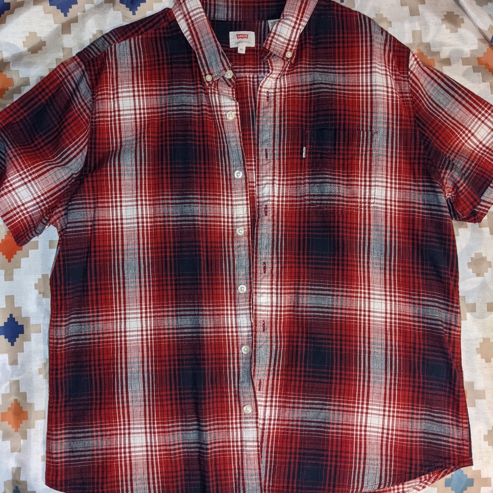 Levi's short sleeve button up flannel